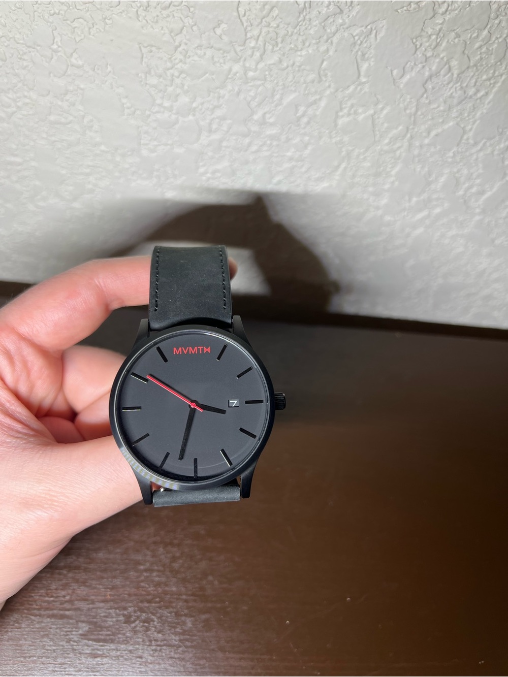 MVMT Matte Black Men's Watch with Red Accent